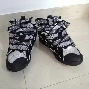 Lanvin black and gray color matching Converse casual sneakers